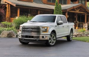 2016 Ford F-150 from the front lit dramatically