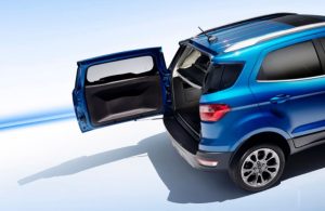 rear view of the 2018 Ford EcoSport with door open
