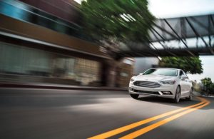 2018 ford fusion on the road