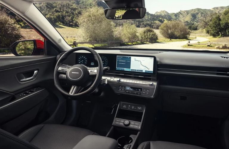 2024 Hyundai Kona Steering Wheel and Dashboard