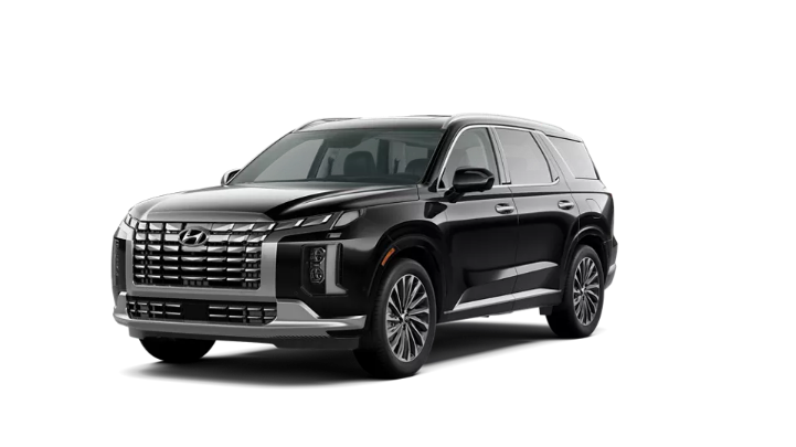 Abyss Black pearl 2024 Hyundai Palisade on White Background