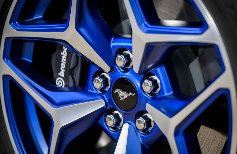 Blue and Gray 2024 Ford Mustang California Special Wheels