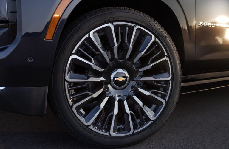 Close Up of 2025 Chevy Suburban 24-Inch Wheels